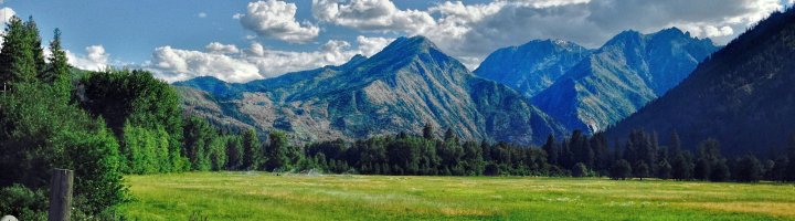 A view of Wedge Mountain from Fromm's Field in Leavenworth.