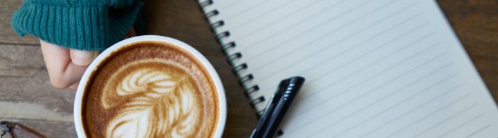 coffee and notebook